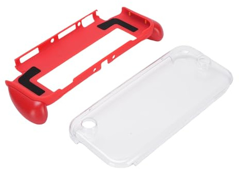 Generic Handhållen Konsol Dockbart Skyddsfodral för OLED 7 -tums Model Full Täckningschock Product Anti Slip Cover Enkel Borttagning för Resenärer och Spelare ABS, PC -material (Röd)
