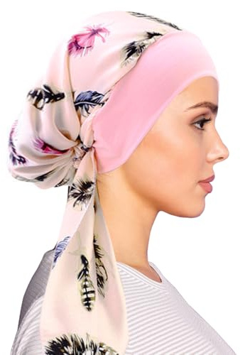 ORKSEA Chemo Headwear for Women UK Silky Headscarf Hair Loss Head Scarf for Women Ladies Cancer Scarves Turbans Bandanas Beanie Hat Cap