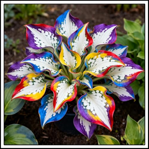 Bulbi di hosta/miste/Radici selezionate di hosta/resistenti al freddo e alla siccità/adatte per la decorazione di giardini e balconi【NVNJHJN】-6 Rizoma-E
