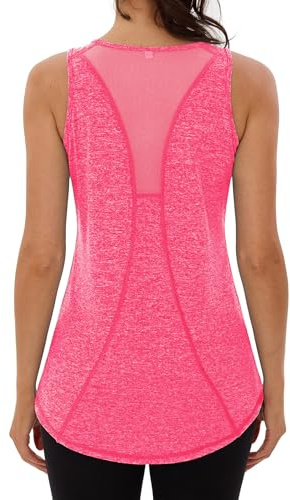 Wayleb Canotte Sportive da Donna Yoga Top Sportivo Canotta in Rete Senza Maniche Sport Tank Top per Corsa Fitness Palestra Funzionale Abbigliamento S-3XL