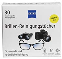 Zeiss Brillen-Reinigungstücher 30 Stück zur schonenden & gründlichen Reinigung Ihrer Brillengläser - jedes Tuch einzeln verpackt - ideal für unterwegs oder auf Reisen, 90 Stück