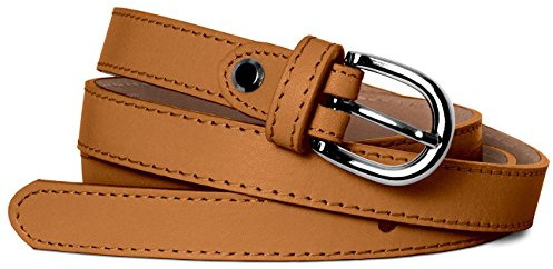 Caspar GU273 schmaler Damen Leder Gürtel Taillengürtel