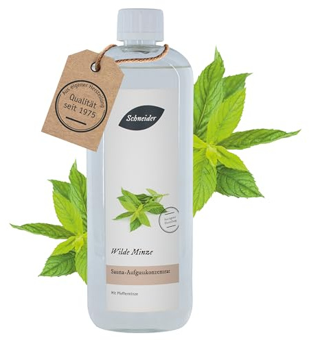 Saunabedarf Schneider Sauna Aufguss Konzentrat Wilde Minze - 250ml, naturreine, ätherische Öle, wohltuender Saunaaufguss & langanhaltendes Dufterlebnis