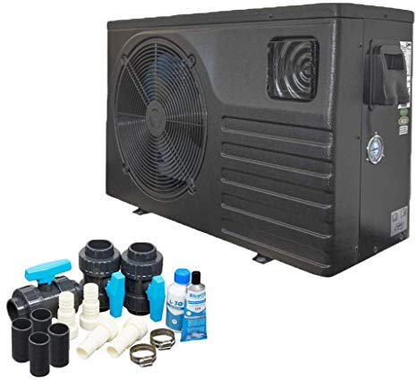 well2wellness Pompe à Chaleur pour Piscine Mida.Force 17 Chauffage de Piscine avec Une capacité de Chauffage jusqu'à 16,80 KW + Bypass Set Basic