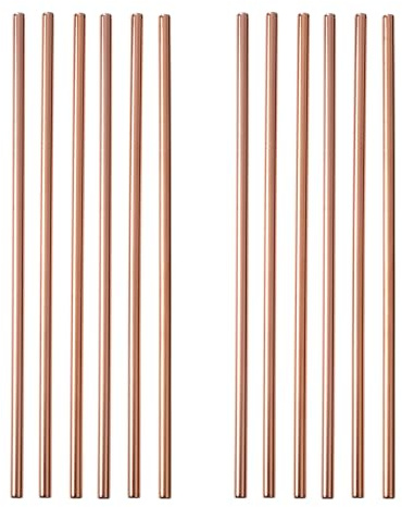 GRÄWE Cannucce, set da 12 cannucce argentate in acciaio inox, lavabili in lavastoviglie, cannuccia in metallo riutilizzabile,