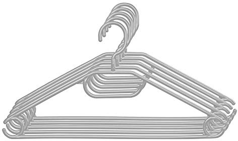 KADAX 5er Set Kleiderbügel aus Kunststoff, 360°drehbarer Haken, eingekerbte Schultern, Hosensteg, platzsparende, rutschfeste, Garderobenbügel für Hemd, Hosen, Rock, Jackenbügel (Grau)