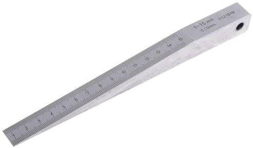BIlinli Calibro Conico Calibro di Saldatura Spessimetro a Cuneo Spessimetro Spessimetro a Cuneo Strumento di Misura del Foro 1-15mm 0,5-10mm 0,4-6mm