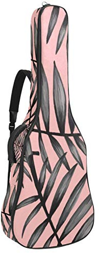 Gitarrentasche mit Reißverschluss, wasserdicht, weich, für Bassgitarre, Akustik- und klassische Folk-Gitarre, Pink Palm