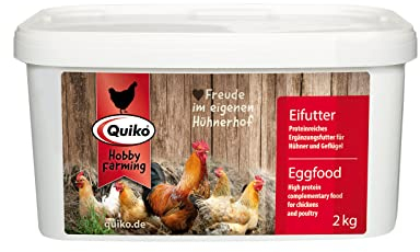 Quiko Hobby Farming Nourriture à Base d'oeufs 2kg - Aliment énergétique & Riche en protéines pour Poules, cailles & volailles comme Les Poules pondeuses - avec vitamines & Miel