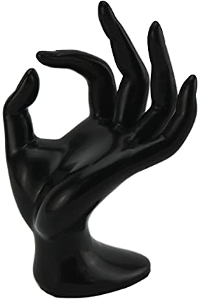 Hoshisea Porte-Bijoux Rangement Bague, Main Porte Bijoux Bagues Élégant, Support Bijoux Main Noir, pour Rangement Bagues, Boucles D'oreilles, Bracelets, Colliers