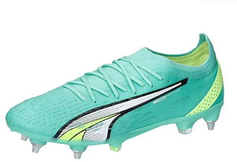PUMA Scarpe da Calcio con Tacchetti Ultra Ultimate MxSG da Adulto 36 Electric Peppermint White Fast Yellow Green