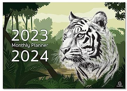 Monatsplaner 2023/2024 Tiger Grün