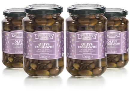 LORENZO COSTA FU EUGENIO Olive taggiasche denocciolate | Olive denocciolate | Olive nere denocciolate | Olive taggiasche della Riviera Ligure | Vasetto 300gr