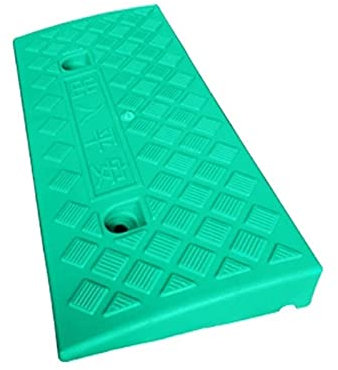 ANSNOW Rollstuhlrampen, 5 Cm, Kunststofframpen, Matte, Leicht, Rutschfest, Fahrzeugrampen, Fahrrad, Motorrad, Bordsteinrampen, Größe: 50 X 22 X 5 cm/Grün/50 * 22 * 5Cm