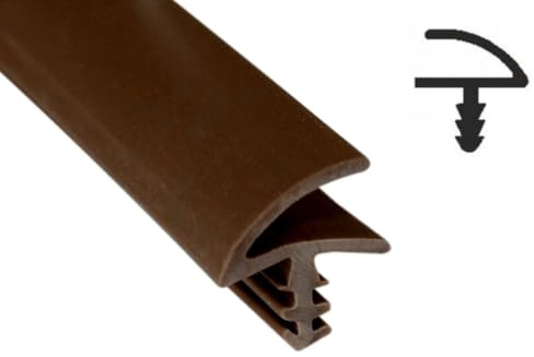 SN-TEC Zimmertürdichtung/Türdichtung/Türgummi TD 3018 für 3mm Nut und 11mm Falz, Farbe: Braun (25 Meter)