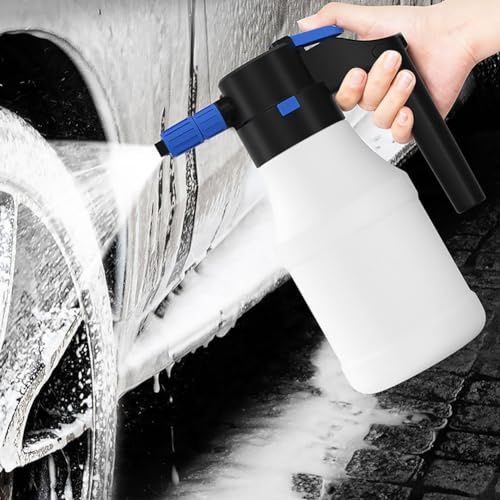 1,5 L Elektrisk Sprayflaska, 2,0 Bar Skumpistol Biltvättspruta, Trädgårdsspruta, Automatisk Spray Handhållen Högtryckspumpspruta för Biltvätt Trädgårdsskötsel Bevattning strö