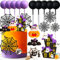 JeVenis décoration de gâteau fantôme little boo haunted house cake topper décoration de gâteau the spooky one décor de gâteau à deux fantômes pour halloween douche de bébé fournitures