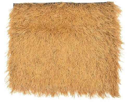 Techo de paja artificial Tiki Hut Pato Persiana Hierba Pacas de heno estilo mexicano Rollos de paja Decoración de techo de paja para césped, jardín, patio, cenador decoración de pared (1 x 1 m)