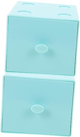 Cabilock 2stücke Schreibwaren-aufbewahrungsbox Stapelbar Schreibtisch-organizer Schubladen-kosmetik-halter Desktop-schmuck-lagerung Schmuck-aufbewahrungskoffer Haushaltsbedarf Schmuck-aufbe