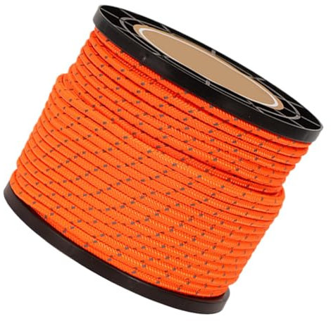 Cuerdas tensoras para tienda de campaña, cuerda tensora, cuerda de guía reflectante, cuerda de tienda de campaña al aire libre, cuerda de 4 mm, versátil y multiusos, fácil de usar y manejar para