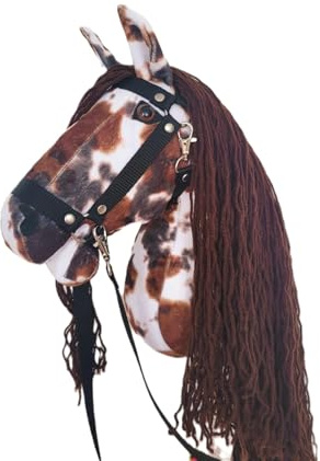 HORSE & toys Einhorn-Spielzeugpferd (Steckpferd) im A4-Format, komplett mit Kantar-Ausrüstung wie auf dem Foto abgebildet.