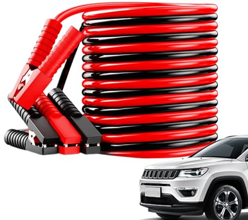 Startkablar för bilar - högpresterande boosterkablar | Säkerhetstillbehör med krokodilklämmor för 12 V låga batterier för bilfordon och