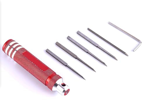 BDHI 7 in 1 Prime Model Scriber Model kit for Modelling Making Hobby Carving Engraving Cutting Red(Y349-1)