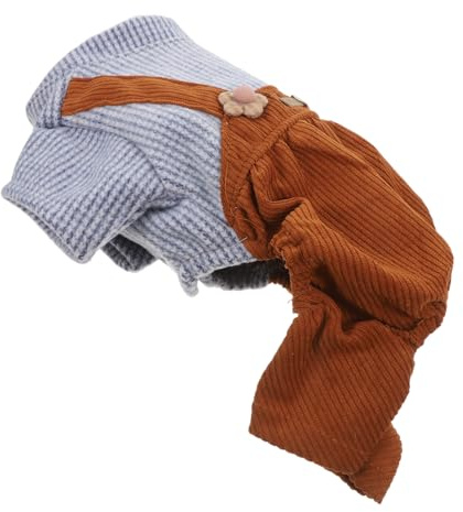 MUELODSIC Hunde Overall Einfach und Auszuziehen Gestreifter aus Polyester Warmer für Kleine Hunde für Weihnachts und Wochenendpartys