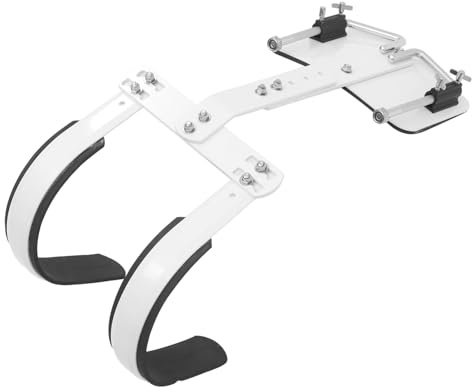 GALPADA Verstellbarer Snare Drum Träger Leichter und Tragbarer Marschtrommel Rahmen in Weiß aus Aluminiumlegierung mit Schultergurt für Marscheinsatz