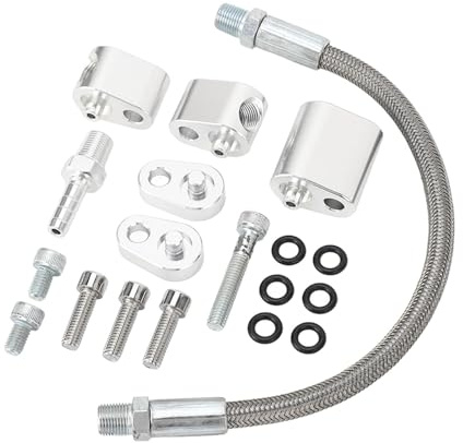 Tbest Kylvätska Crossover Hose Kit Gasspjäll Bypass Steam Port Högpresterande Hållbar Pålitlig Anti-åldringssystem Uppgradering för LS-seriens Motorer Metallkonstruktion