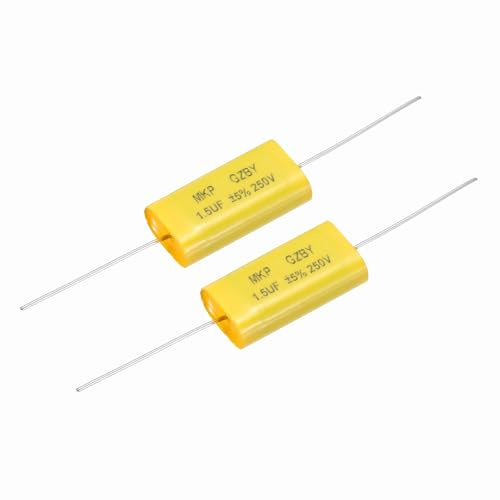 QUARKZMAN 2 Stück 1.5uF Frequenzweiche Kondensator 250V Unpolarisierter | Polypropylen MKP Film Kondensator, Audio Lautsprecher Crossover
