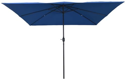 Vopese Garden Parasol Azurblau 295 x 295 x 245 cm Polyester and Steel For outdoor, terrace, and garden shading purposes ZSSCJ-UK42003659UK