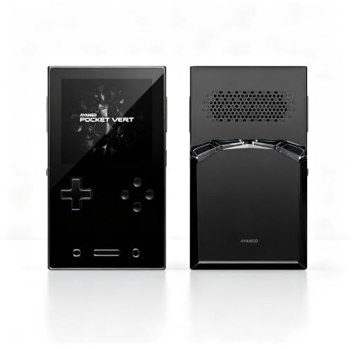 AYANEO Pocket VERT Console di gioco portatile (nero, 12 GB di RAM+256 GB SSD) | Snapdragon 8+ Gen 1, 3.5 pollici 1440x1600 LCD, CNC Corpo in metallo, 6000mAh batteria, Android 14
