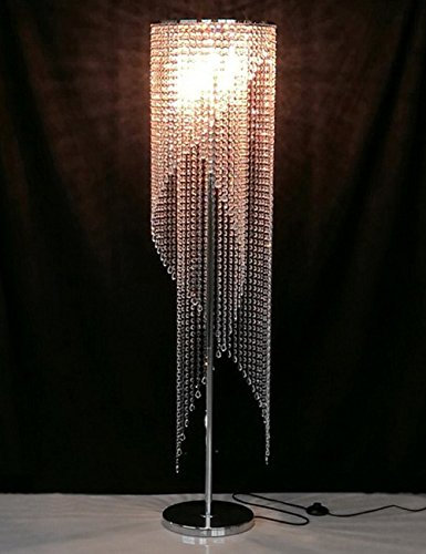 Surpars House Raindrop Crystal Floor Lamp Chrome Finish
