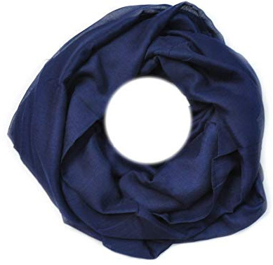 Euly Uni Loop Schal Loopschal Rundschal Schlauchschal Tuch Halstuch Seide