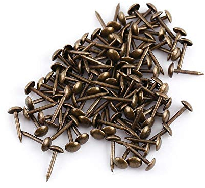 100pc Vintage chiodi da tappezzeria in metallo di bronzo tag decorativi Tack Stud per mobili divano porta scarpa mappa foto di fissaggio(6 * 14mm)