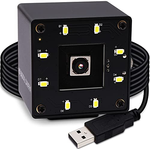 G 4K Autofokus USB Webcam Ultra HD USB Kamera mit Mikrofon,Tag Nacht Video überwachung USB Webkamera mit weißen LEDs,4K USB Webcam 2160P Kamera,4K Kameras für Windows,Android,Linux,Raspberry Pi