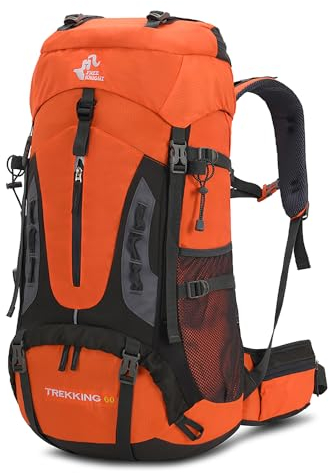 Bseash 60 l wasserdichter leichter Wanderrucksack mit Regenschutz, Outdoor-Sport, Reisen, Tagesrucksack für Klettern, Camping, Touren