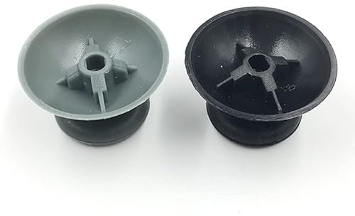 YANHAO [Video game parts] 2PCS Black Grey Game Rubber Thumbstick Button Joystick Cap for XBox 360 Controller [Replace] (Color : Black Gray each 10)