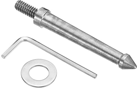 PATIKIL 1/4 Filettatura Treppiede Punta, 80mm Fotocamera Treppiede Terra Punta Vite Inossidabile Acciaio Punta Supporto Adattatore per Monopiede Stile 1, Argento