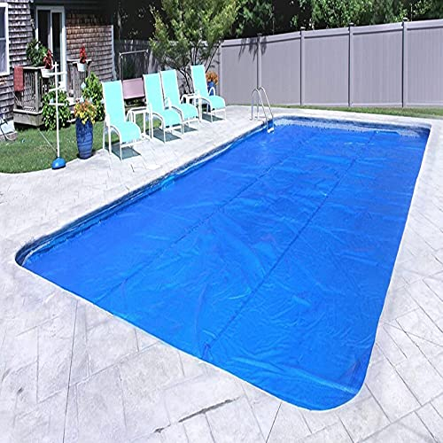 Telo Termico per Piscina Copertura Gonfiabile per Piscina, Grandi Coperte Solari Estive Tappetini Riscaldanti per Piscine Fuori Terra, Coperta Isolante per Vasca Idromassaggio Resistente, Set Facile