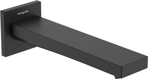 hansgrohe Tecturis E - Badewanneneinlauf, Wanneneinlauf mit Auslauf Länge 210 mm, Badewannenarmatur, Mattschwarz