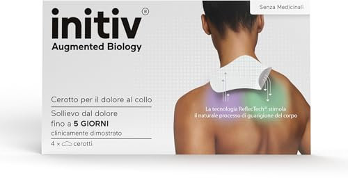 Initiv Cerotti per Collo, Dolori Muscolari da lievi a moderati, anche per Cervicale, Sollievo fino a 5 giorni se usati in modo continuativo, senza Medicinali, Resistenti all’Acqua (4 Cerotti)