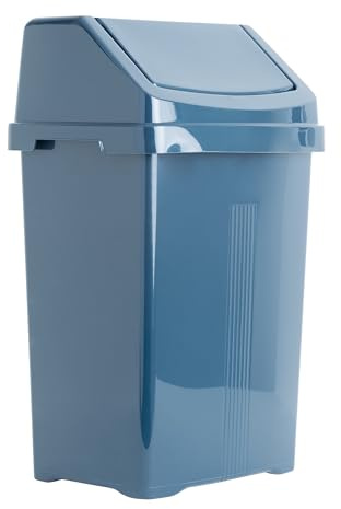 M1SS 50L Litre Plastic Swing Bin Waste Recycle Dustbins Kitchen, Bathroom Rubbish Trash Refused Bins (Midnight Navy)