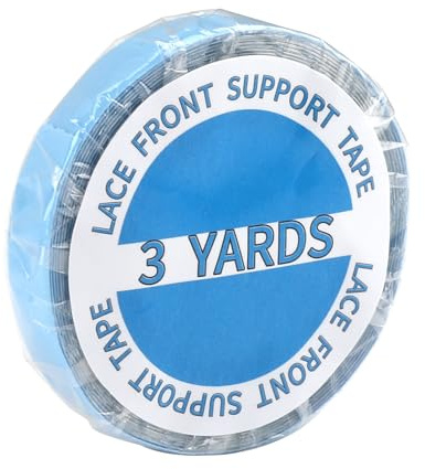 Doppelseitiges Klebeband Blau Spitze Vorne für Perücken Extensions-1cm x 3m | Wasserfestes Klebeband für Haarteile, Extra starker Halt und Leicht zu Reinigen
