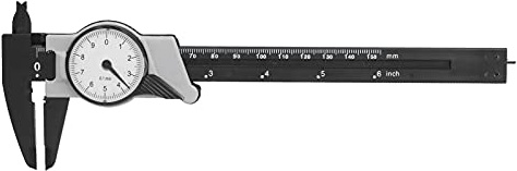 Ausla Dial Vernier Caliper Abs 0-150Mm, Brass Caliper High Accuracy Dial Caliper British Sae Inch Mm, Dial Callipers Plastic Dialmax For Laboratory Home, Compact Light Weight Plastic Measuring Tool