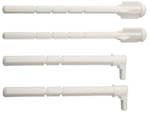 Oniissy Set di aste di spinta per barra, per Geberit S-igma 241874001, attuatore per placca di scarico, asta di scarico, 140 mm x 10 mm, bianco,per placche di comando Sigma