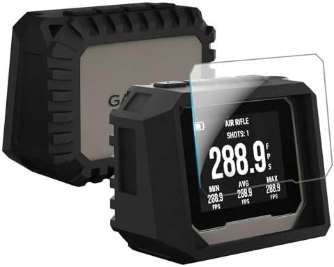 SKIDAYO Silicone Protective Case for Garmin Xero C1 Pro/Xero C2 Chronograph - Shockproof, Durable Design - Black (Only Case)