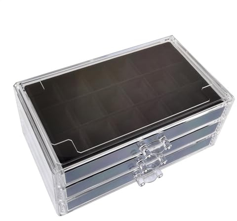 Rock-Sammelbox, Edelstein Vitrine 54 Fächer, 3-lagiges Transparentes Acryl, Transparente Acryl Stein Sammelbox, Edelstein-Vitrine, Aufbewahrungsbox Für Kinder Aufbewahrungsbox Crystal Organizer