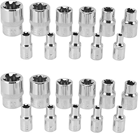 Gvvsjgdbis Lot de 22 douilles torx femelles E4 - E20
